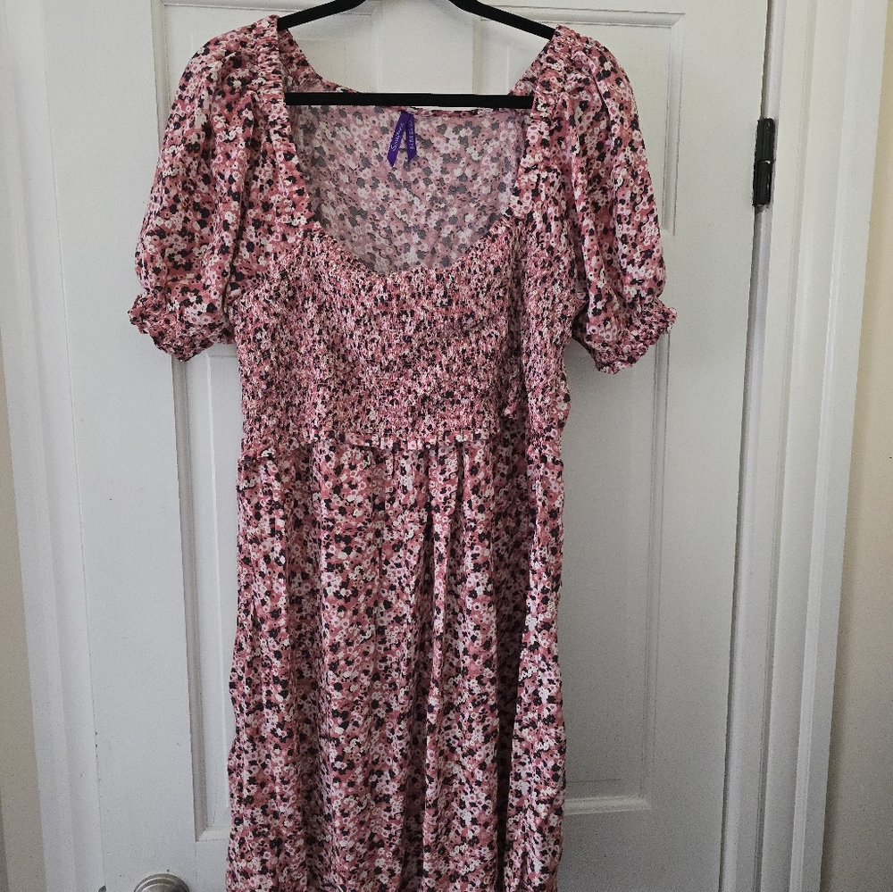 Seraphine Pink Floral Midi Dress
